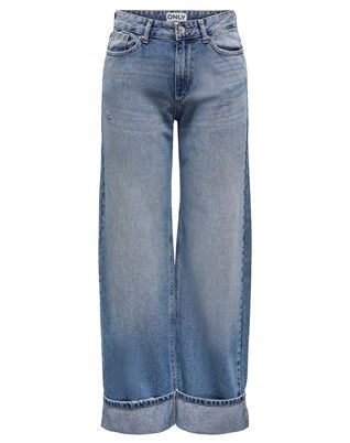 Ella Wide Fold Up Denim Jeans